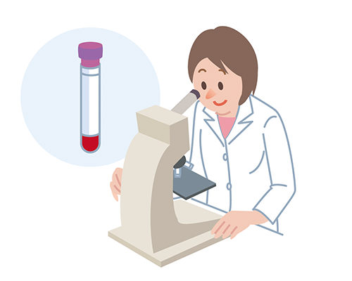 胆道がんの血液検査のイラスト